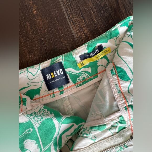 Anthropologie Maeve the Colette Pattern High-rise Shorts with Pockets Size 26 - Picture 5 of 9